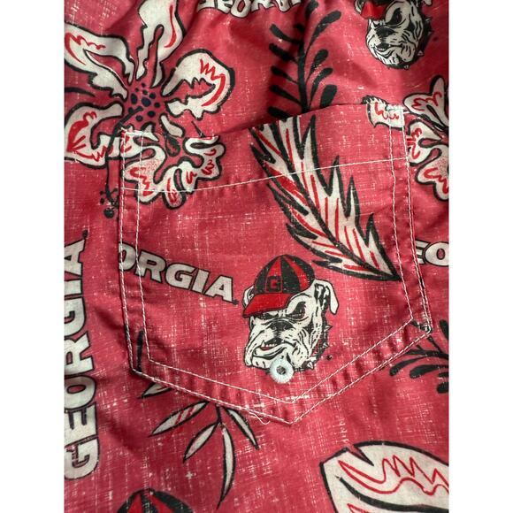 Wes and Willy‎ Georgia Bulldogs Swimtrunks - Red Mens LARGE - Picture 7 of 12